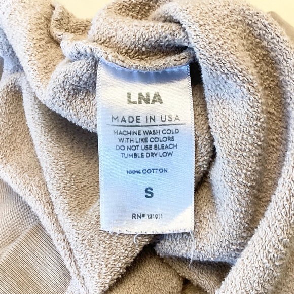 LNA Revolve Cropped Pullover Sweatshirt - Tan - S - Picture 6 of 11